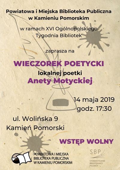 Wieczorek poetycki Anety Motyckiej